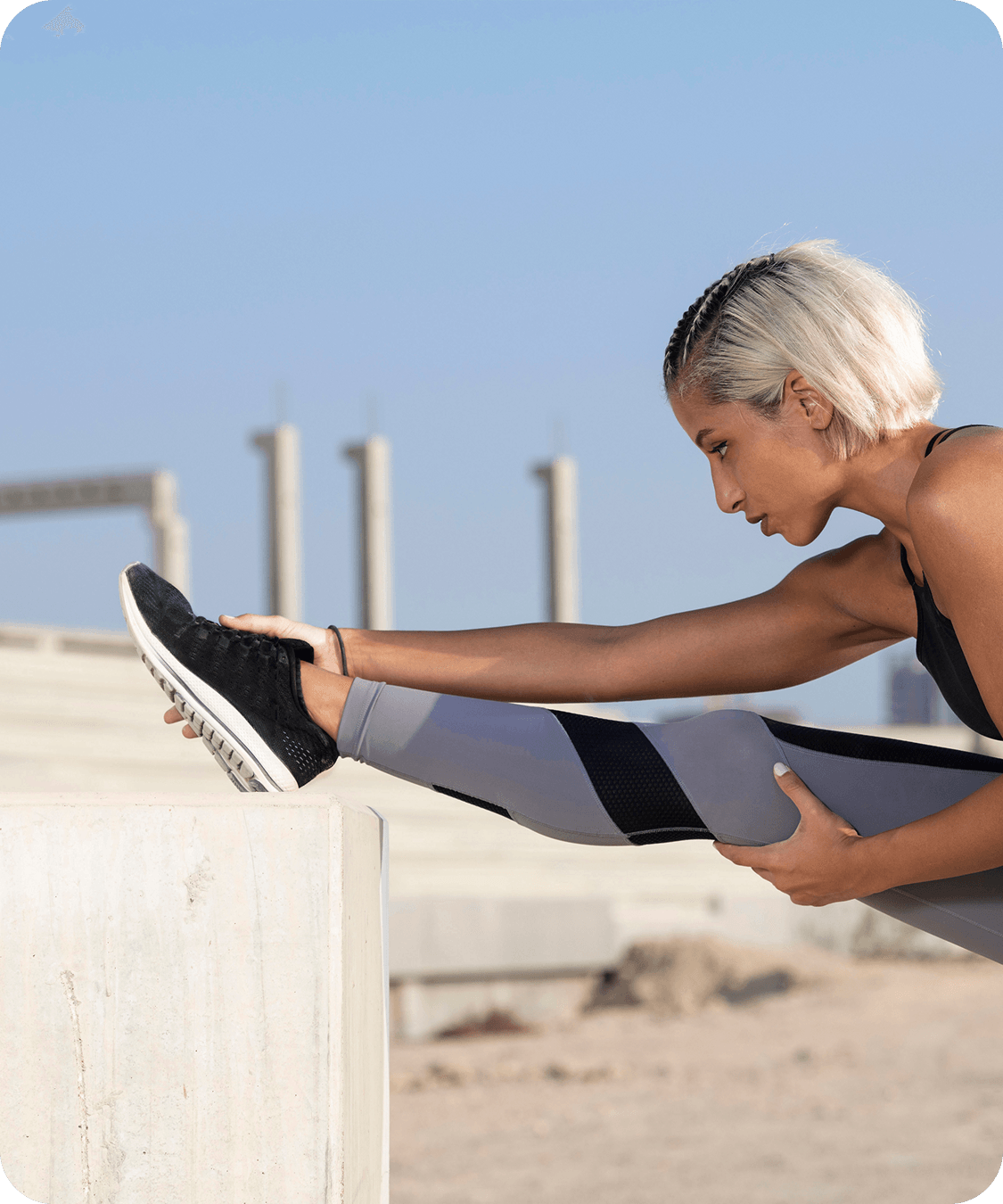 woman stretching